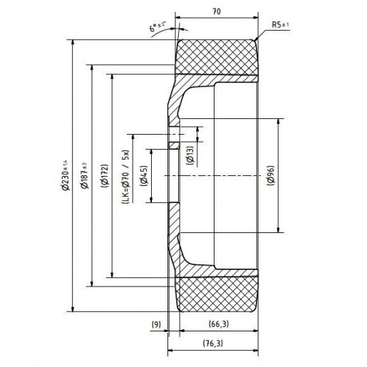 172 PD/230/070/172/045 H8 PEVODYN Drive Wheel Suitable for BT Toyota
