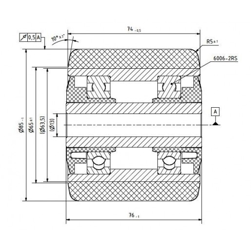 174 PD KS/85/074/076/13 PEVODYN Pallet Roller Suitable for BT Toyota