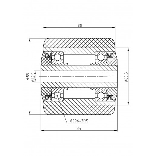 174 PD VKS/85/080/085/12 PEVODYN Pallet Roller Suitable for Linde/Still