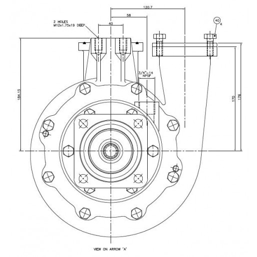 SPC 80-185 Liquid Ring Pump/Centrifugal Self Priming Suitable for Cummins