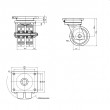 191 D/150/50/5 Heavy Duty Swivel Castor with Pevopur Wheel Suitable for Genkinger Hubtex