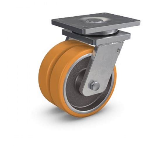 191 D/150/50/5 Heavy Duty Swivel Castor with Pevopur Wheel Suitable for Genkinger Hubtex