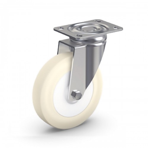 67 F PU NI/050/18/1/P  Stainless Steel Swivel Castor c/w Brake