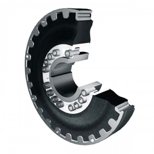 Highly elastic flexible coupling