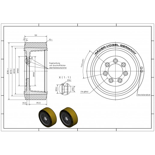 172 PD/310/120/250/080 H8 PEVODYN DRIVE WHEEL SUITABLE FOR BT 151991