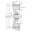 172 PD/350/100/296/6/40 PEVODYN Load Wheel Suitable for Linde
